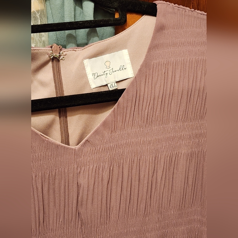 Dainty Jewells Dusty Purple Long Sleeve Dress - Picture 3 of 6